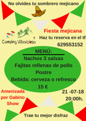 Fiesta mejicana en Camping Villaviciosa